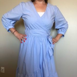 Loft Ruffle Wrap Dress